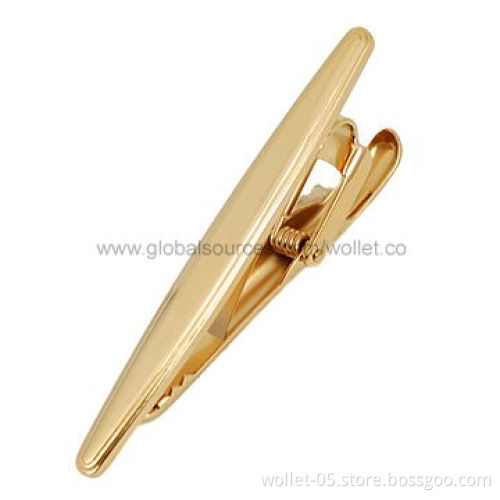 Gold-plated Tie Clip, Made of 316L Stainless Steel Material, OEM Orders Welcomed